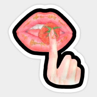 Strawberry lips Sticker